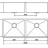 CUBA DUPLA MEKAL LR-50/50 106x40x23 R10 1MM ESCOVADO 01086516