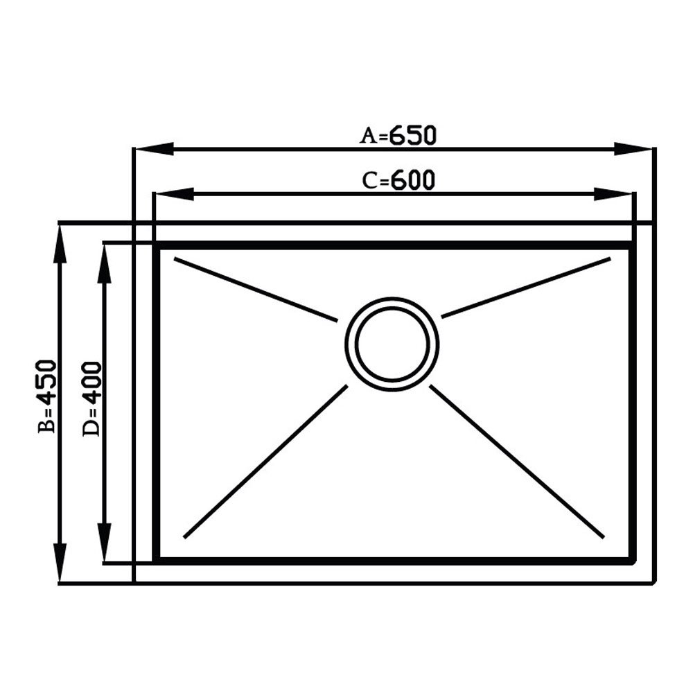 CUBA DUPLA MEKAL LR-50/50 106x40x23 R10 1MM ESCOVADO 01086516