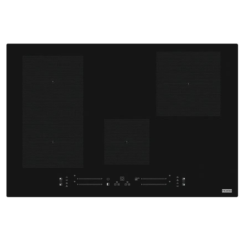 Cooktop de indução c/ 4 Zonas Maris Vidro Preto Franke FMA 804 77x51 em proposta premium para cozinha planejada