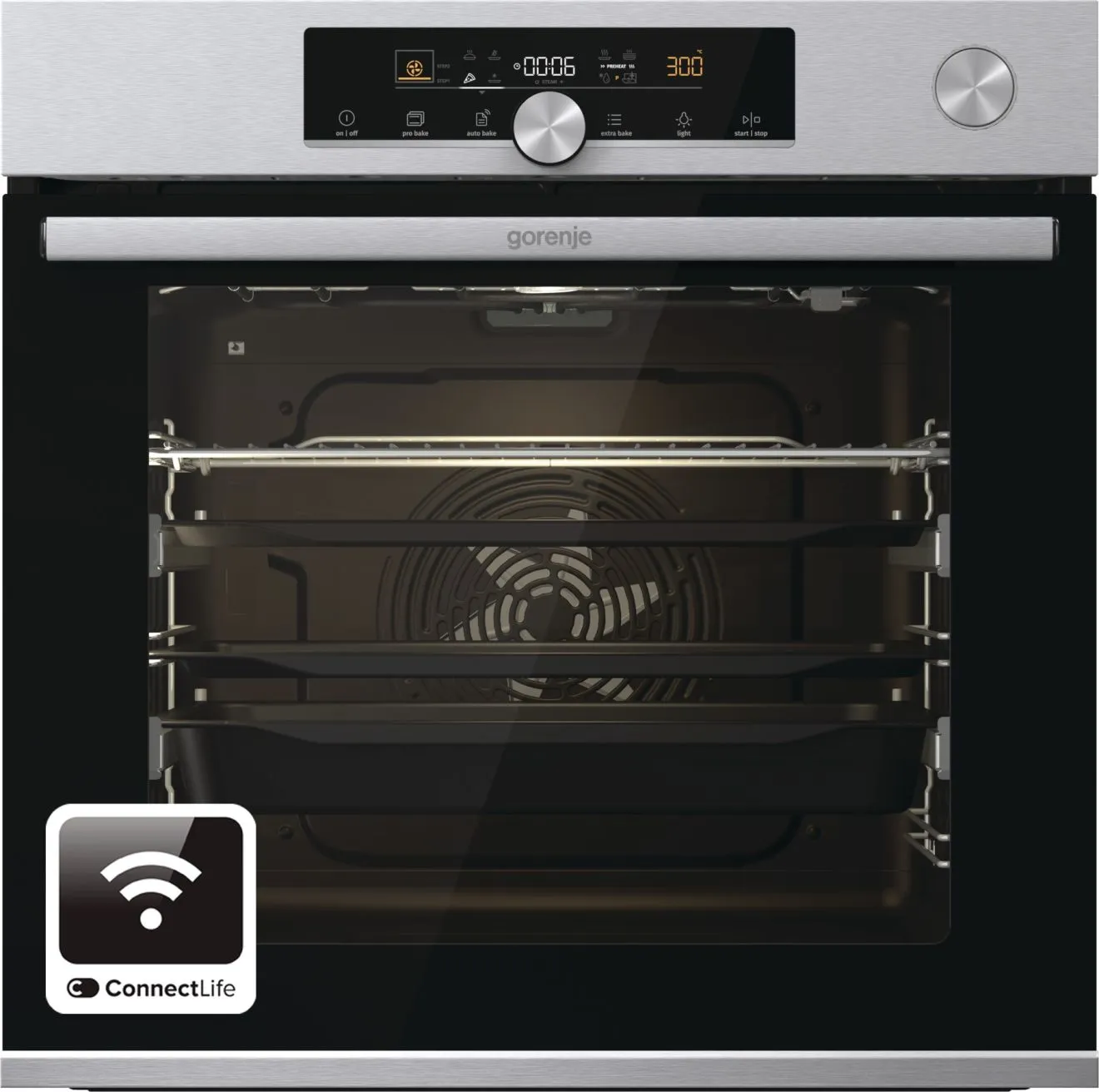 Forno Elétrico de Embutir Gorenje Advanced Line BSA6747A04XBRWI 71 Litros Vidro Preto 60 cm 220V