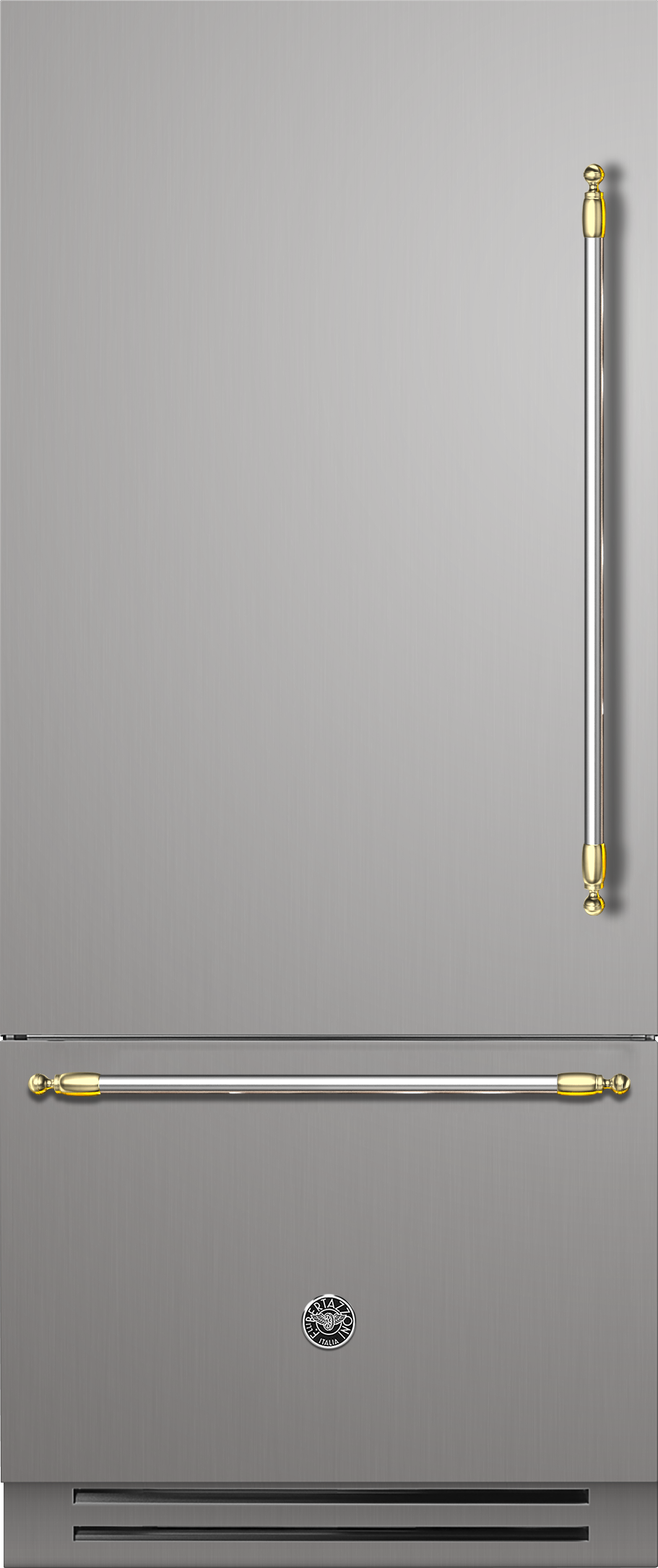 Refrigerador Bottom Freezer 90cm Inox painel 220V Bertazzoni