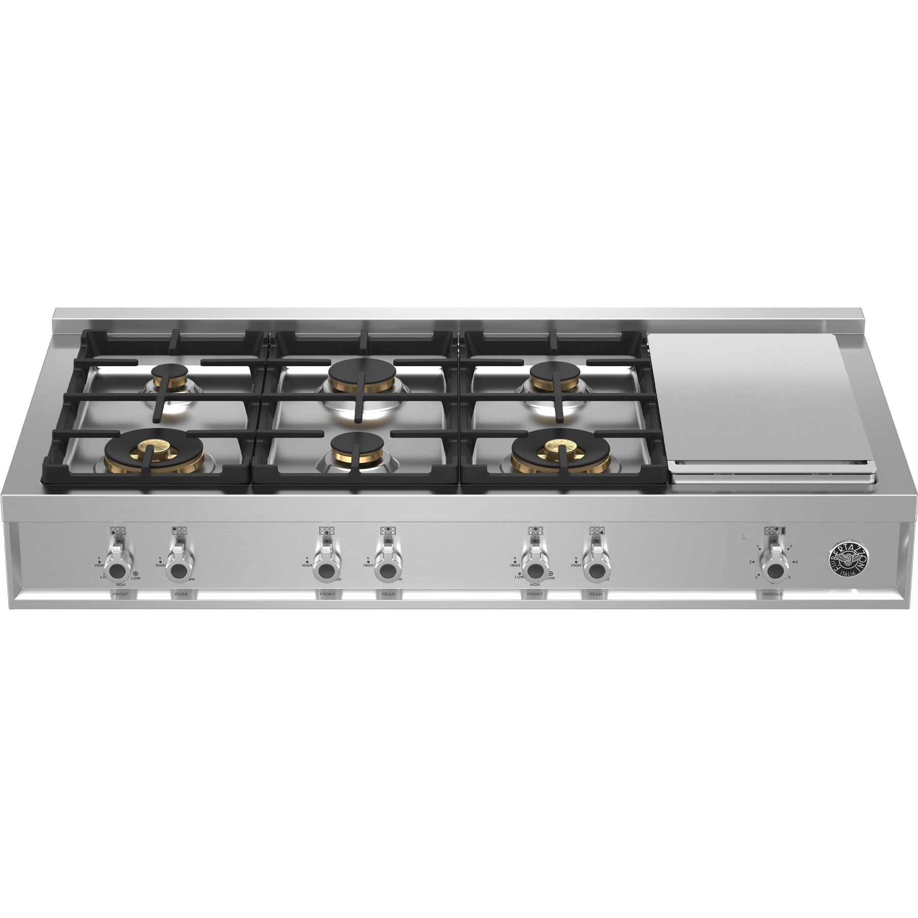 Rangetop a Gás Bertazzoni Professional PROF486GRTBXT 122 cm Inox 127V
