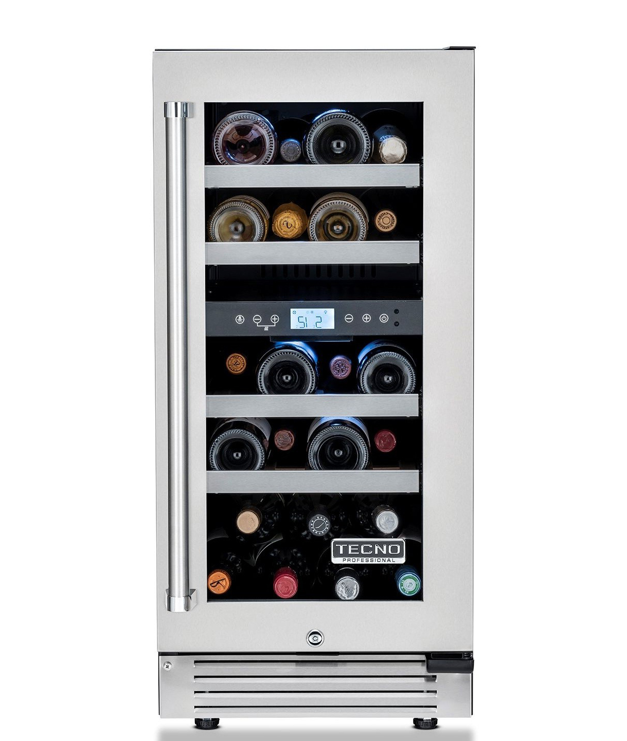 Adega Professional Tecno Dual Zone de Embutir 23 Garrafas 38cm 220V Abertura para a Direita