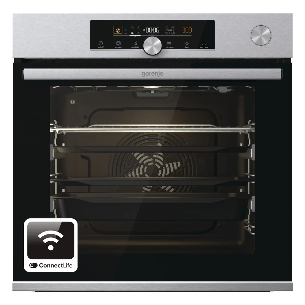 Forno Elétrico de Embutir Gorenje Advanced Line BSA6747A04XBRWI 71 Litros Vidro Preto 60 cm 220V