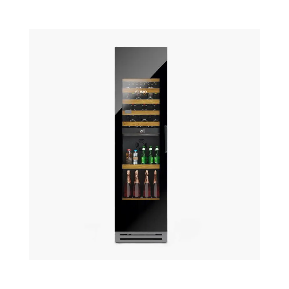 Adega e Cervejeira Dual Zone Attimo 300 Litros Built-In Black