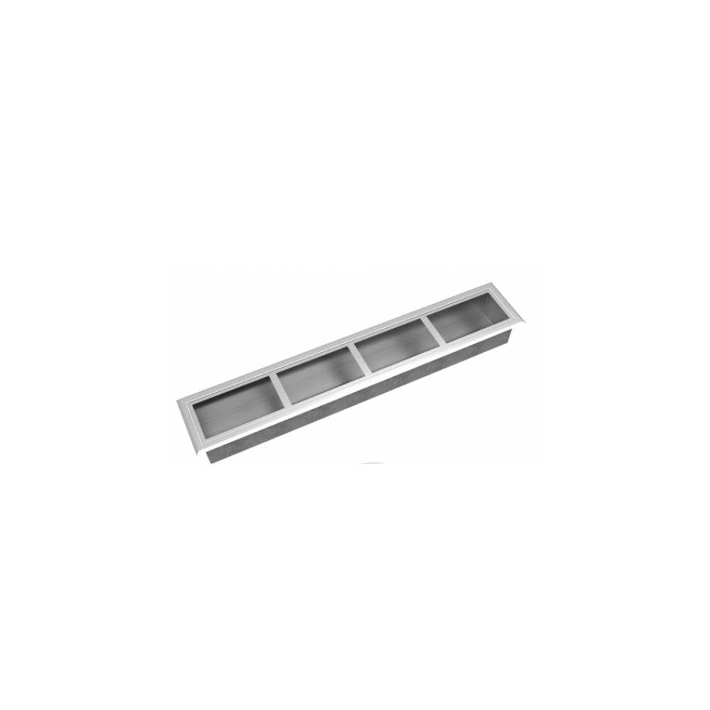 CANAL EQUIPADO CE-4 4 ACESSÁ“RIOS CHAPA ESPESSURA 1,2MM 1270X235X140MM