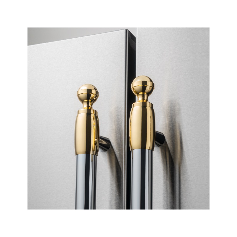 Detalhe do refrigerador Bertazzoni REF905BBLXTT Bottom Freezer 596 Litros