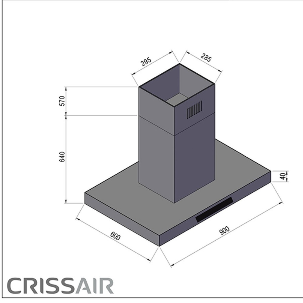 Coifa de Ilha Crissair Slim Isola NI46G3 90 cm Inox 127V - imagem 5