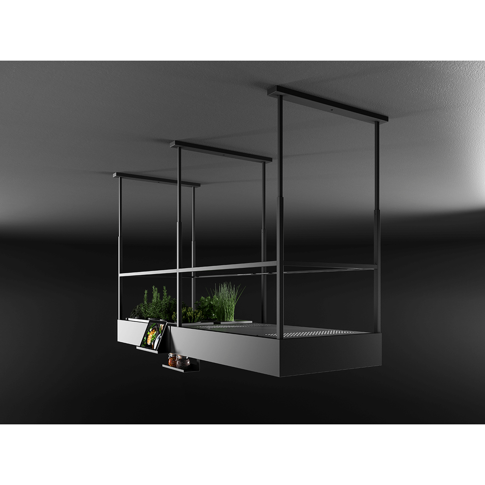 Coifa de Ilha Falmec Spazio Black Matte CZPI80.F0P7#ZZZH461F 180 cm Preto Matte 220V