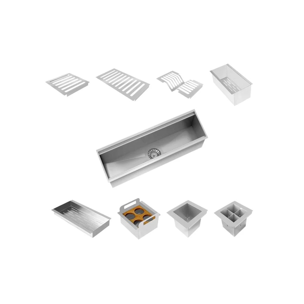 Canal Organizador DeBacco 20.03.10400 450 mm Inox — imagem oficial 1