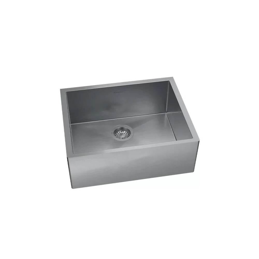 Cuba DeBacco Quadratino Farm Sink Steel 500 20.03.80580 Escovado 580 x 445 mm — imagem oficial 2