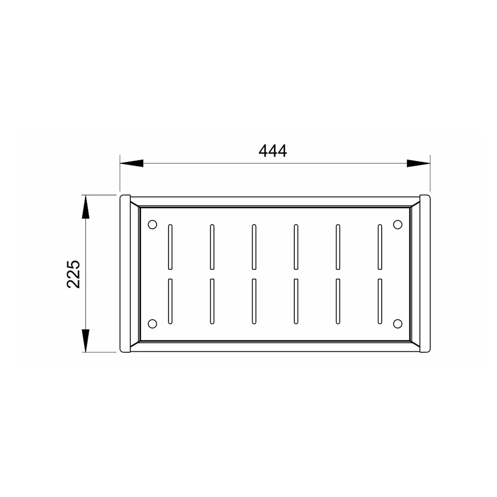 Bandeja Retangular Profunda DeBacco 20.04.00130 440 x 225 x 83 mm — imagem oficial 3