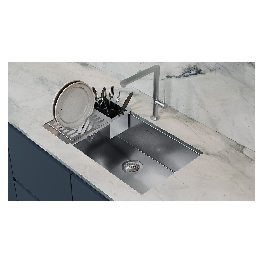 Escorredor de Pratos e Talheres DeBacco 20.04.00231 Inox 393 x 210 x 140 mm — imagem oficial 4