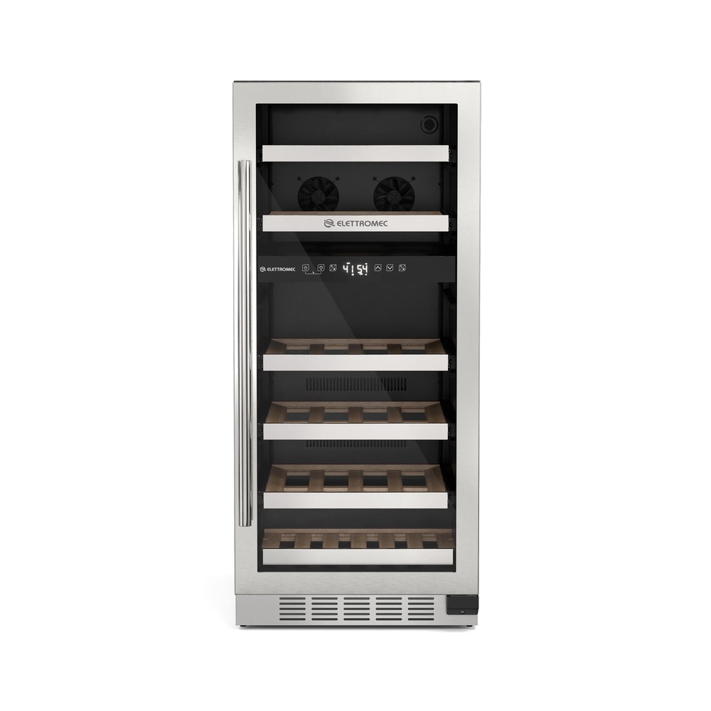 Adega Inox Dual Zone Built-In Connect Elettromec CV-2BI-30-XV-2VPA 25 Garrafas 220V — imagem 1