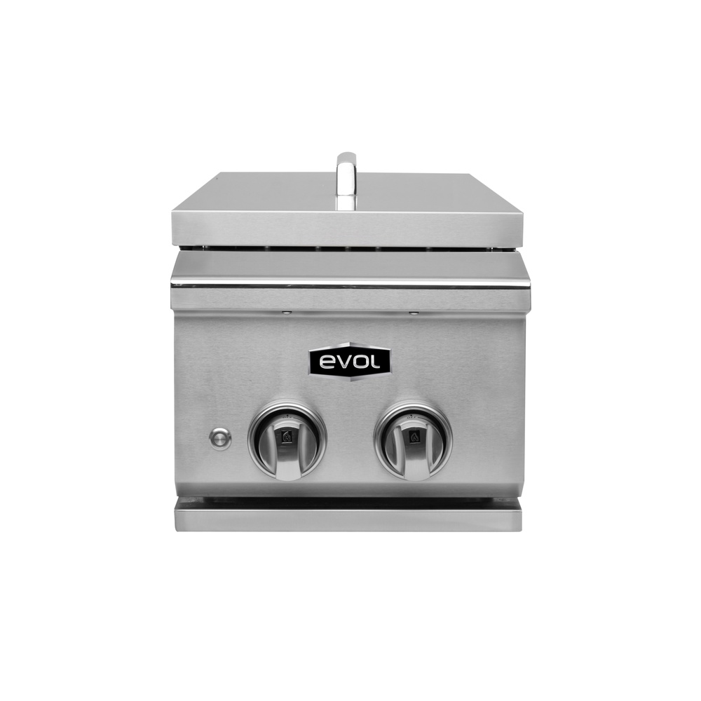 Churrasqueira Side Burner Evol CBAPSBD-C a Gás 2 Queimadores Tripla-Chama Inox 34 cm — imagem principal 1000x1000 sem corte