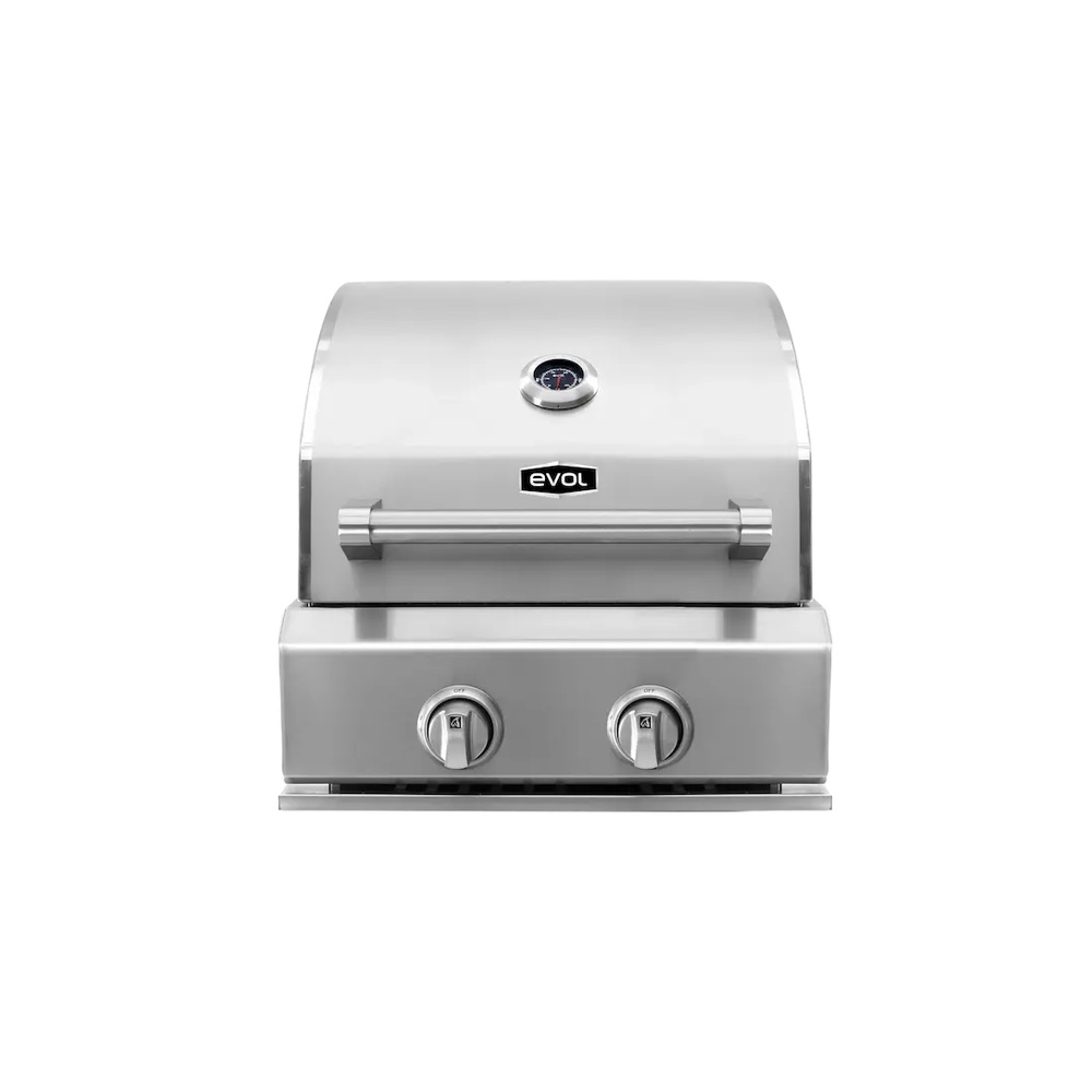 Churrasqueira Á Gás Evol Capri 2 Queimadores Inox 50cm — imagem principal 1000x1000 sem corte