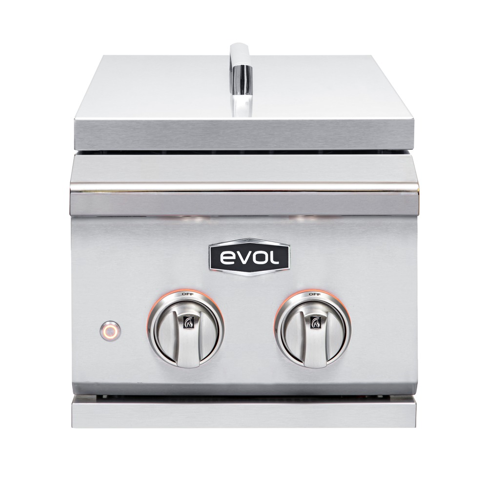Side Burner Evol CBY-200SB 2 Queimadores Aço Inox 304 Bivolt — imagem oficial Evol 2