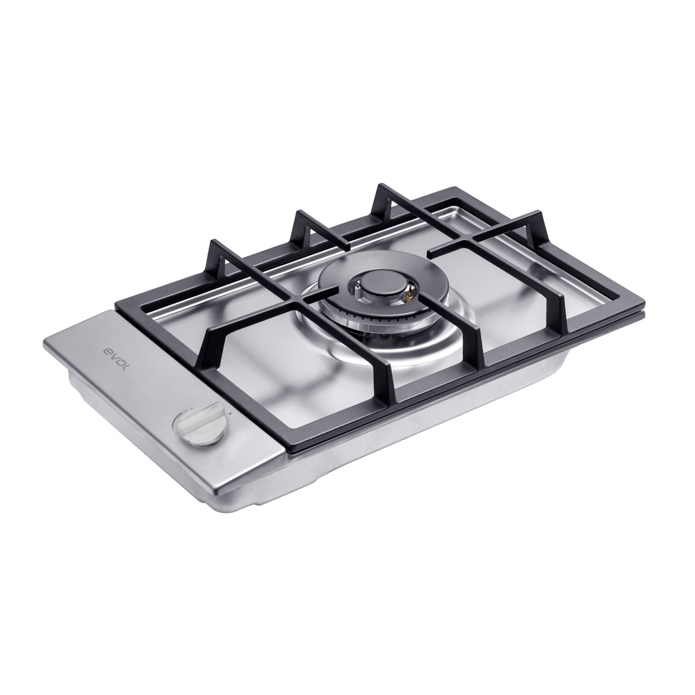 Cooktop a Gás Evol Siena ECTGD1QM3A Dominó 1 Queimador 30 cm Inox Bivolt — imagem oficial Evol 3