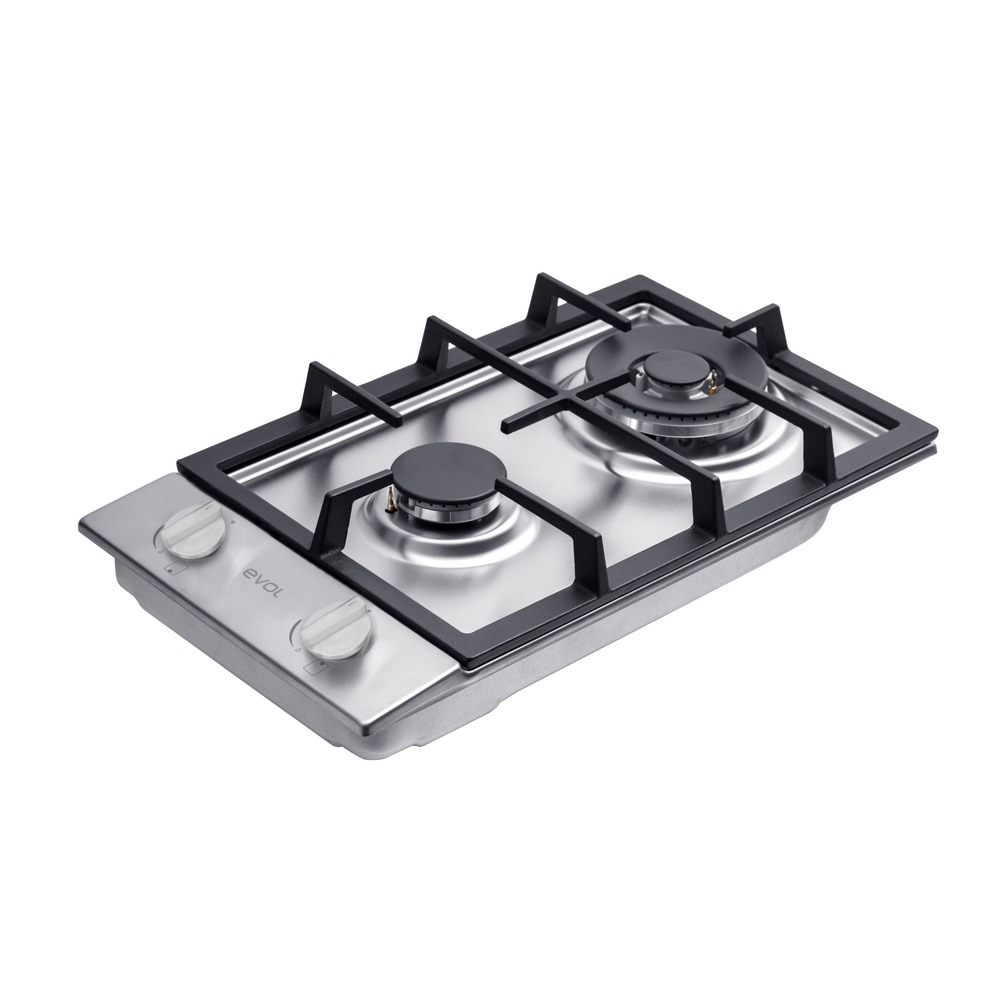Cooktop a Gás Evol Siena ECTGD2QM3A Dominó 2 Queimadores 30 cm Inox Bivolt — imagem oficial Evol 3