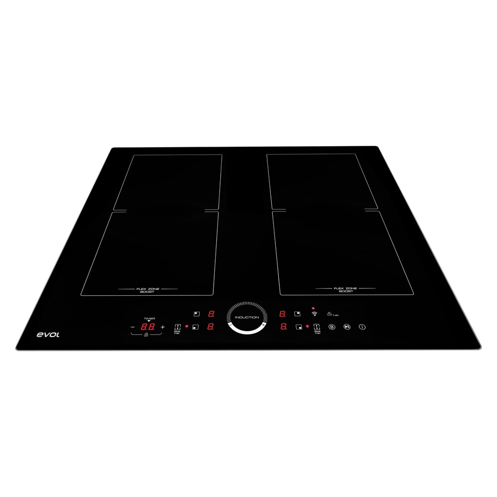 Cooktop por Indução Evol ECTID4QM2A 4 Queimadores Vidro Preto 60 cm 220V — imagem oficial Evol 2