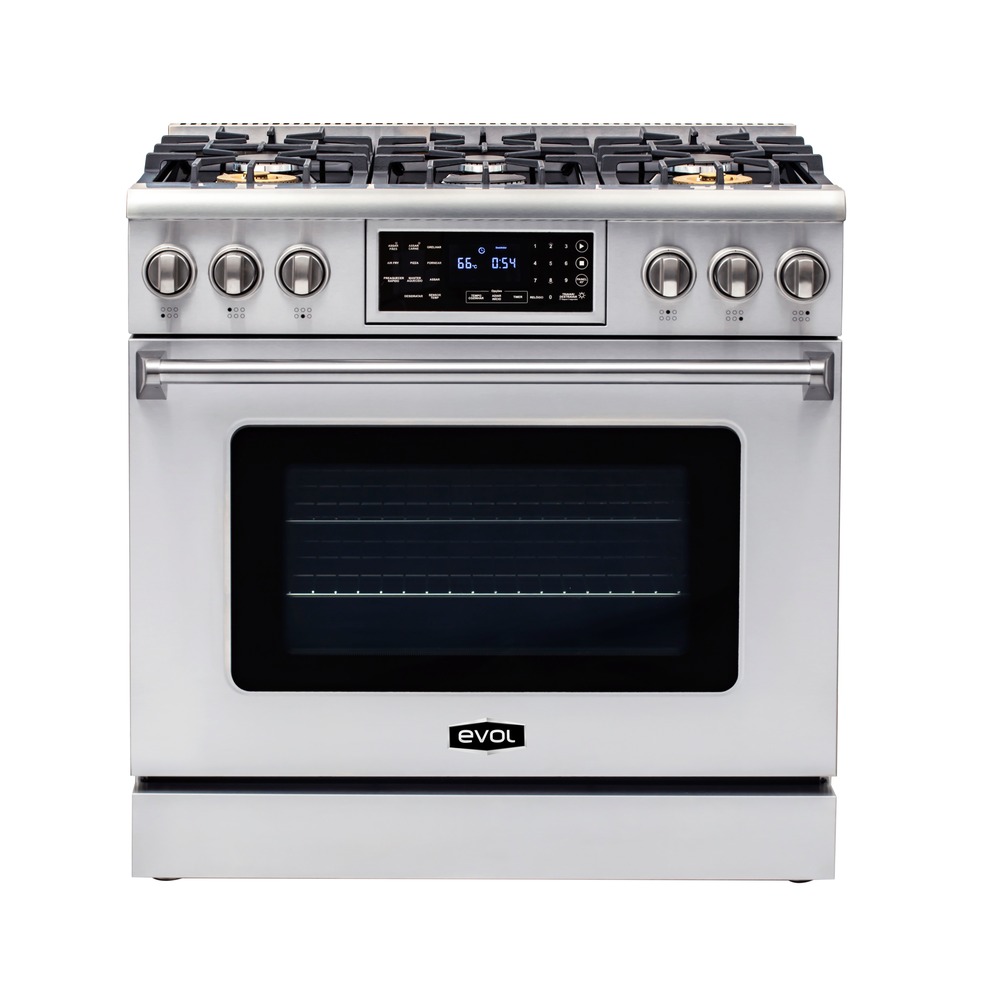 Fogão Profissional a Gás Evol EFGGF6QM2A 6 Queimadores 90 cm Inox 220V — imagem oficial Evol 1