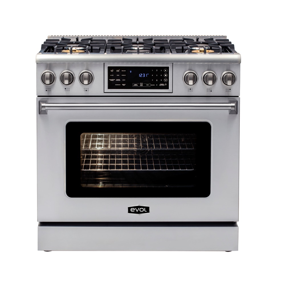 Fogão Profissional a Gás Evol EFGGF6QM2A 6 Queimadores 90 cm Inox 220V — imagem oficial Evol 2