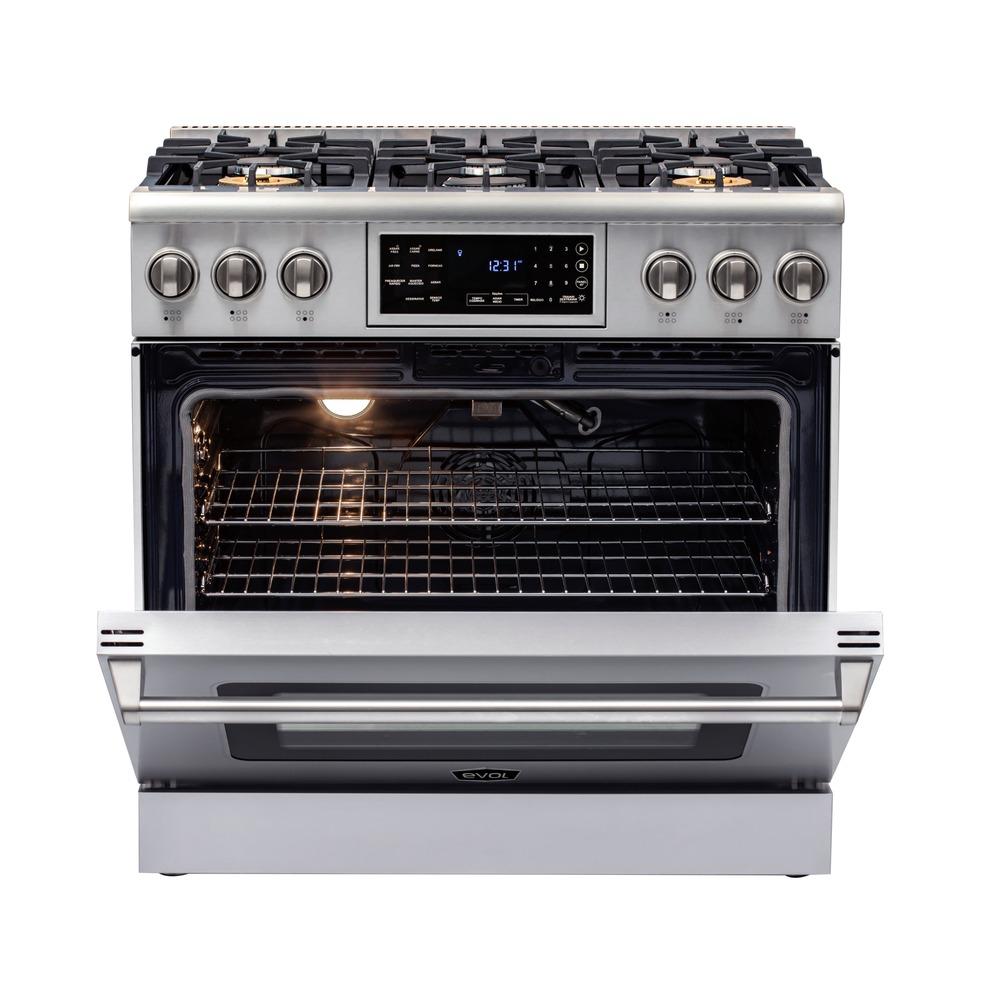 Fogão Profissional a Gás Evol EFGGF6QM2A 6 Queimadores 90 cm Inox 220V — imagem oficial Evol 3