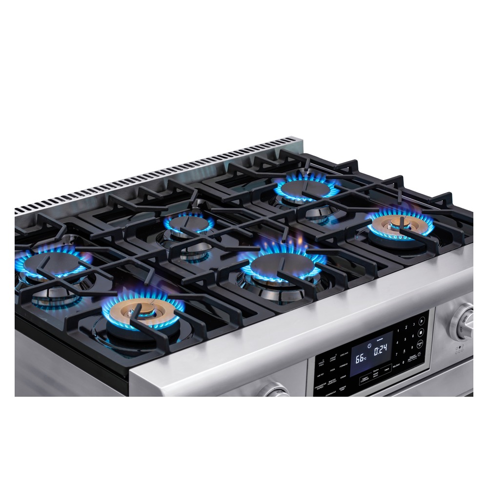 Fogão Profissional a Gás Evol EFGGF6QM2A 6 Queimadores 90 cm Inox 220V — imagem oficial Evol 6