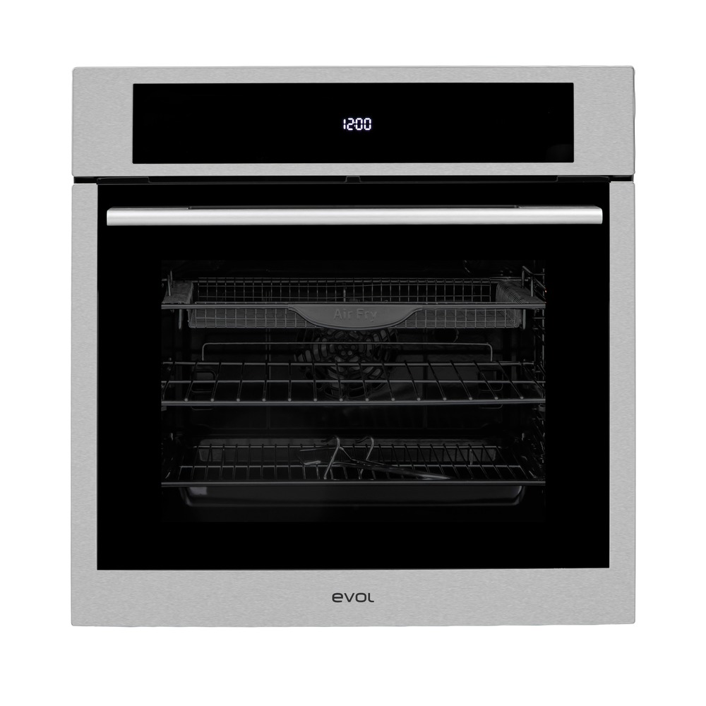 Forno Elétrico de Embutir Evol IX13 EFNEB0352A 73 Litros Inox e Vidro Preto 60 cm 220V — imagem oficial Evol 1