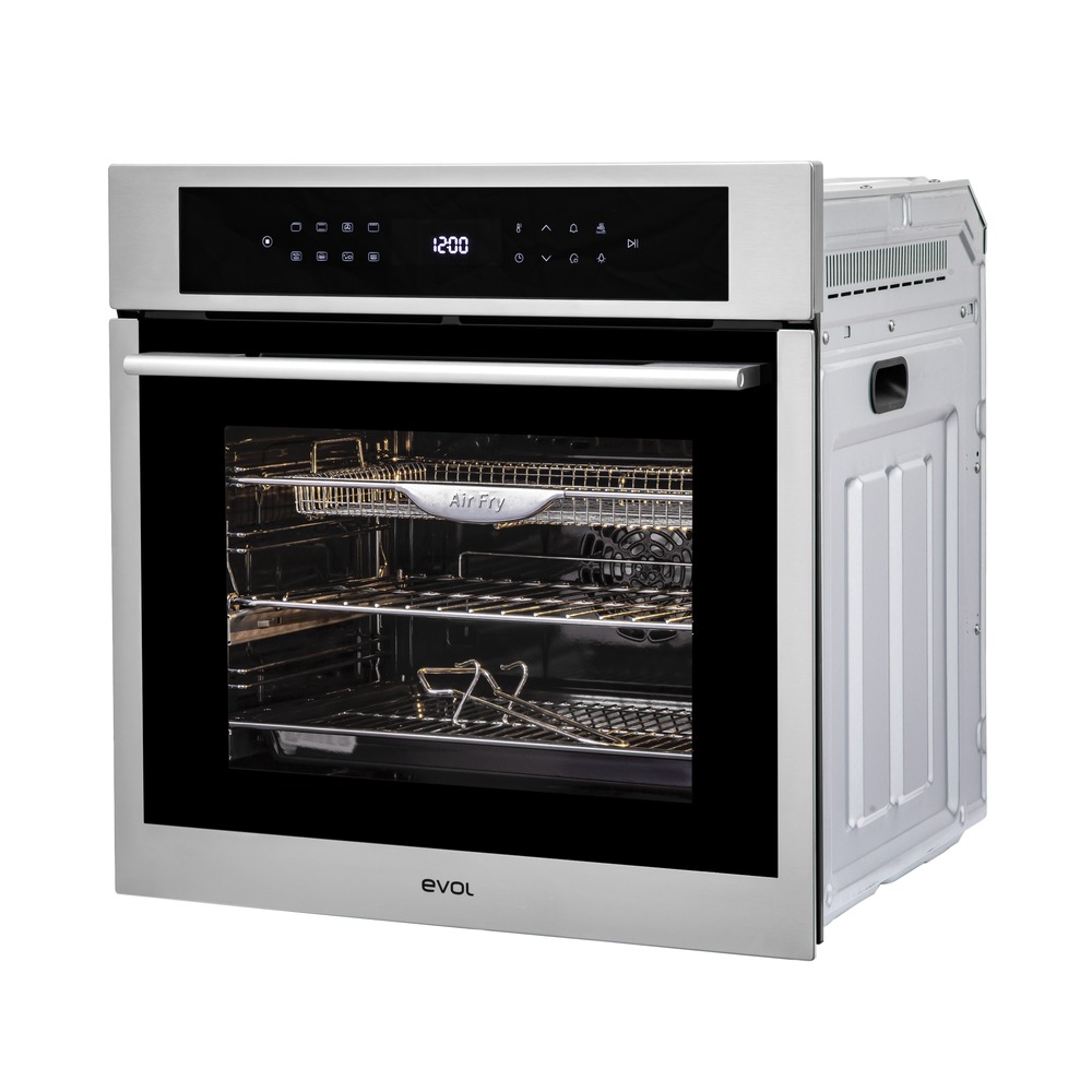 Forno Elétrico de Embutir Evol IX13 EFNEB0352A 73 Litros Inox e Vidro Preto 60 cm 220V — imagem oficial Evol 6