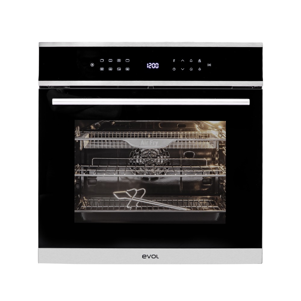 Forno Elétrico de Embutir Evol IX17 EFNEB0352B 73 Litros Inox e Vidro Preto 60 cm 220V — imagem oficial Evol 2