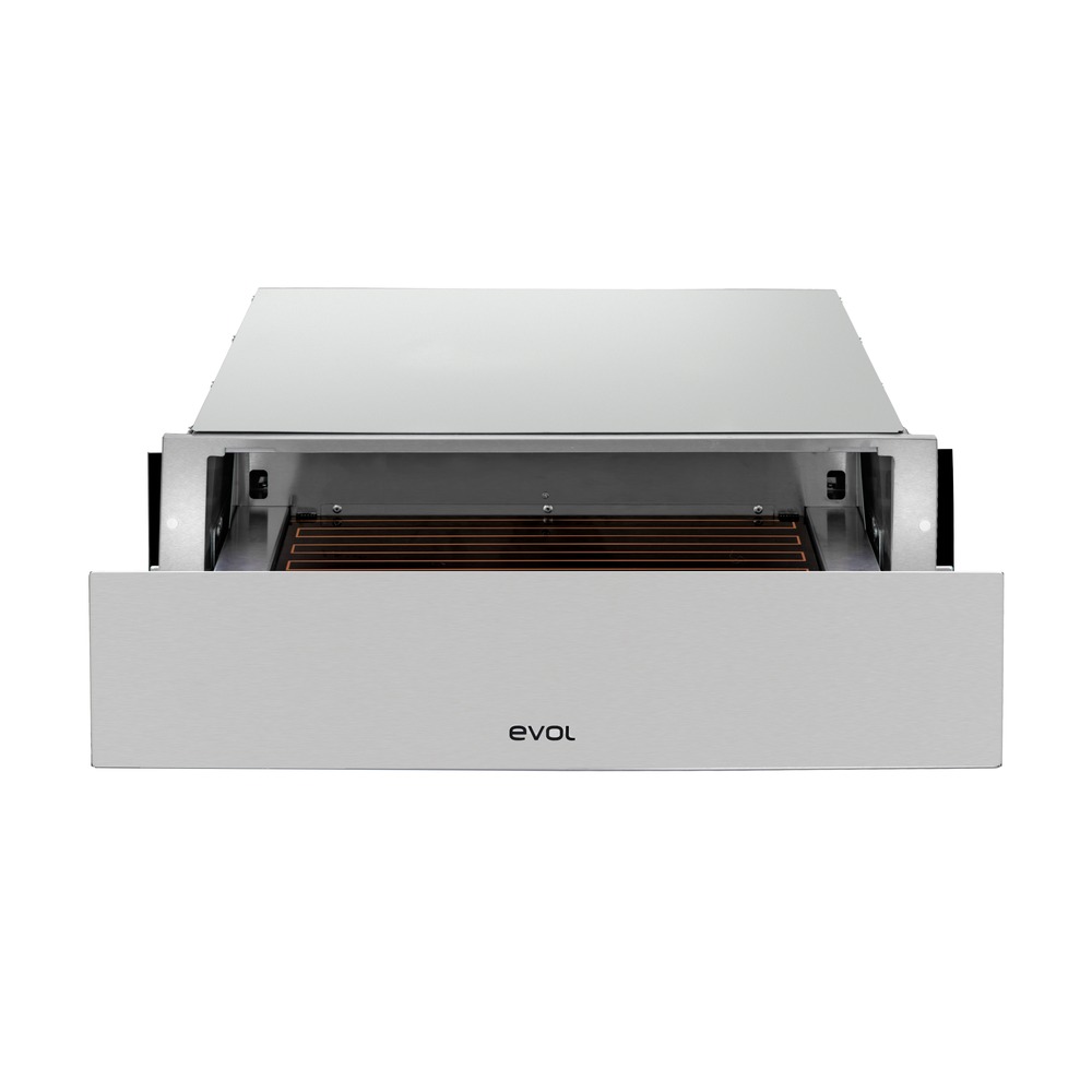 Gaveta Aquecida Evol EGAEB0062A 24 Litros Inox e Vidro Preto 60 cm 220V — imagem oficial Evol 5