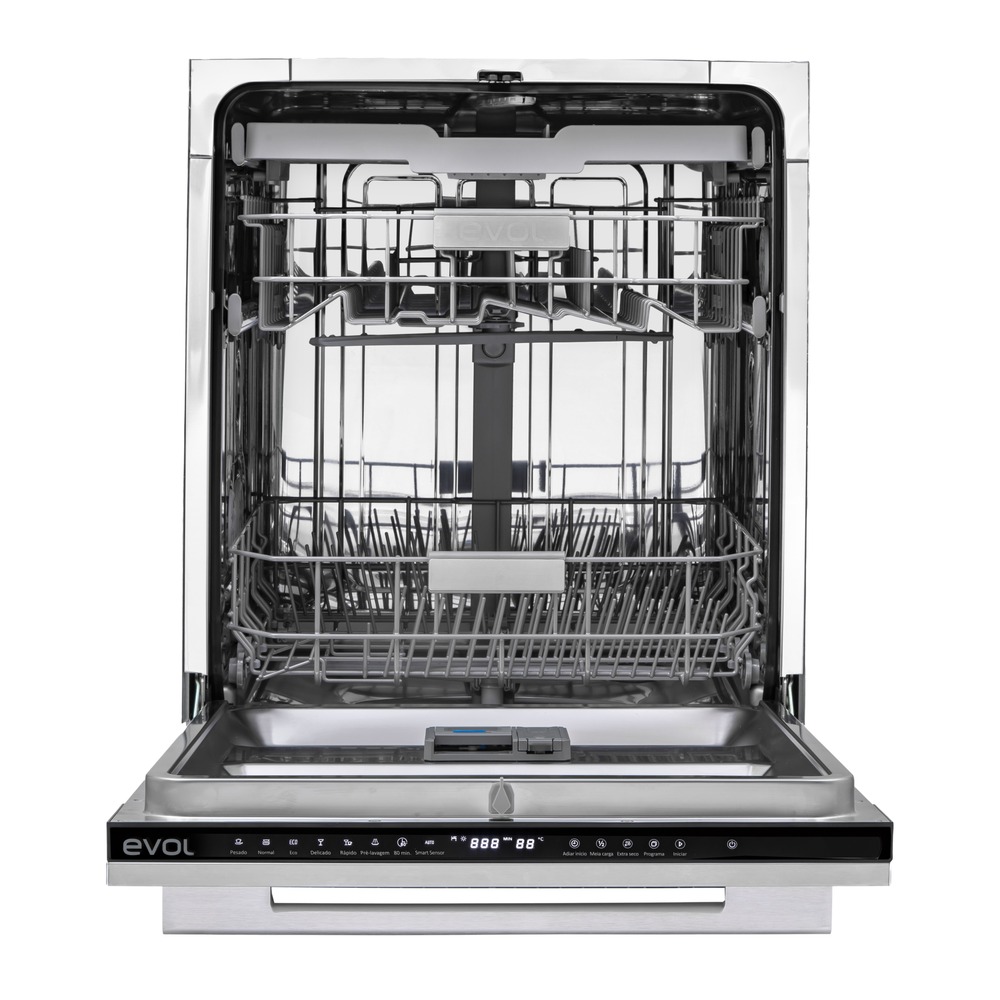 Lava-louças de Embutir Evol ELLER0152A + ESPLL0001 15 Serviços Inox 60 cm 220V — imagem oficial Evol 1