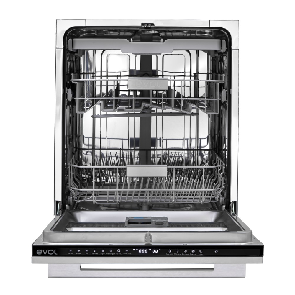 Lava-louças de Embutir Evol ELLER0152A + ESPLL0001 15 Serviços Inox 60 cm 220V — imagem oficial Evol 2