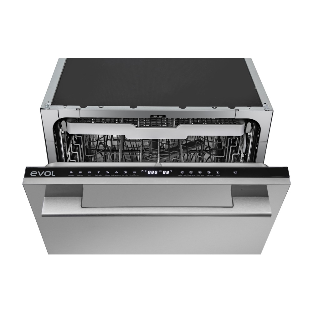 Lava-louças de Embutir Evol ELLER0152A + ESPLL0001 15 Serviços Inox 60 cm 220V — imagem oficial Evol 5