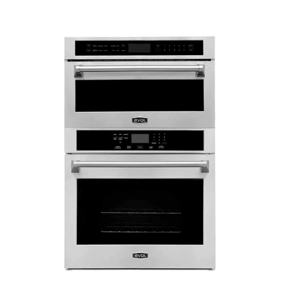 Conjunto Forno Combinado com Micro-ondas e Forno Elétrico Evol H13 EMCEB0752A EFNEB0752A 45 + 135 Litros Inox 76 cm 220V — imagem principal 1000x1000 sem corte