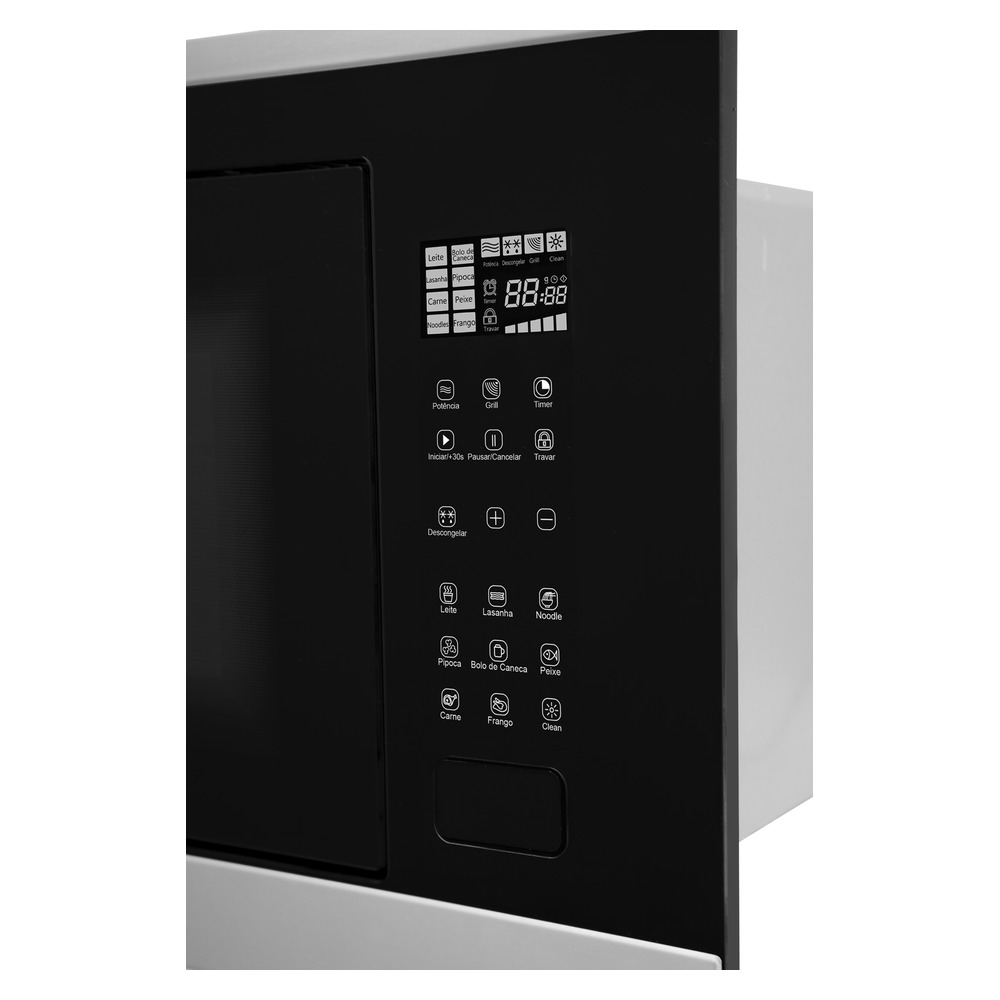 Micro-ondas de Embutir Evol EMOEB0252B 25 Litros Vidro Preto 60 cm 220V — imagem oficial Evol 5