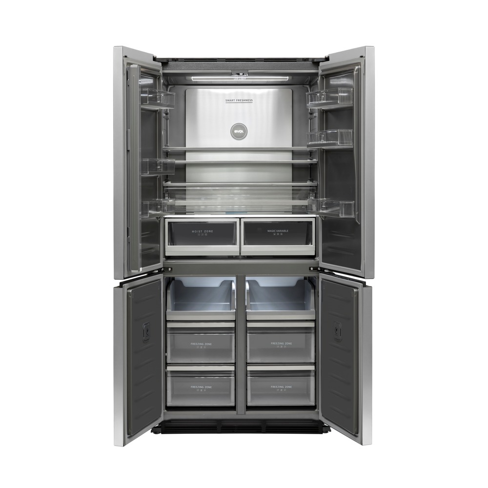 Refrigerador Evol Multi Door Smart Inverter ERDEB5042A 504 Litros Inox 92 cm 220V — imagem oficial Evol 4