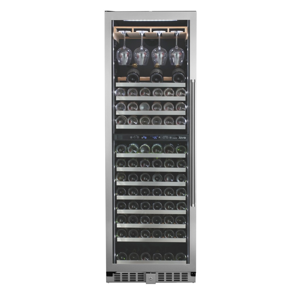Adega Wine Center Smart Evol JC-425B220L Dual Zone 160 Garrafas Porta Esquerda Inox 220V — imagem espelhada da variante porta direita