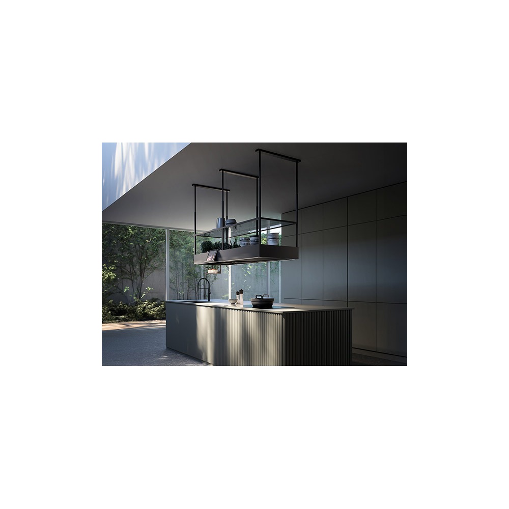 Coifa Spazio Black Matte Ilha 180 cm 220 V — imagem oficial Falmec 3