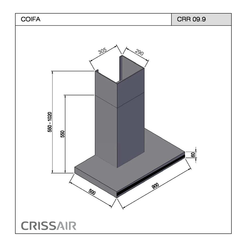 Coifa Crissair Soft 90 em ambiente de cozinha