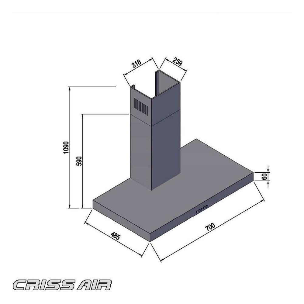 Coifa de Parede Crissair Scatola 90 NP06.9 Inox 220V - imagem 5