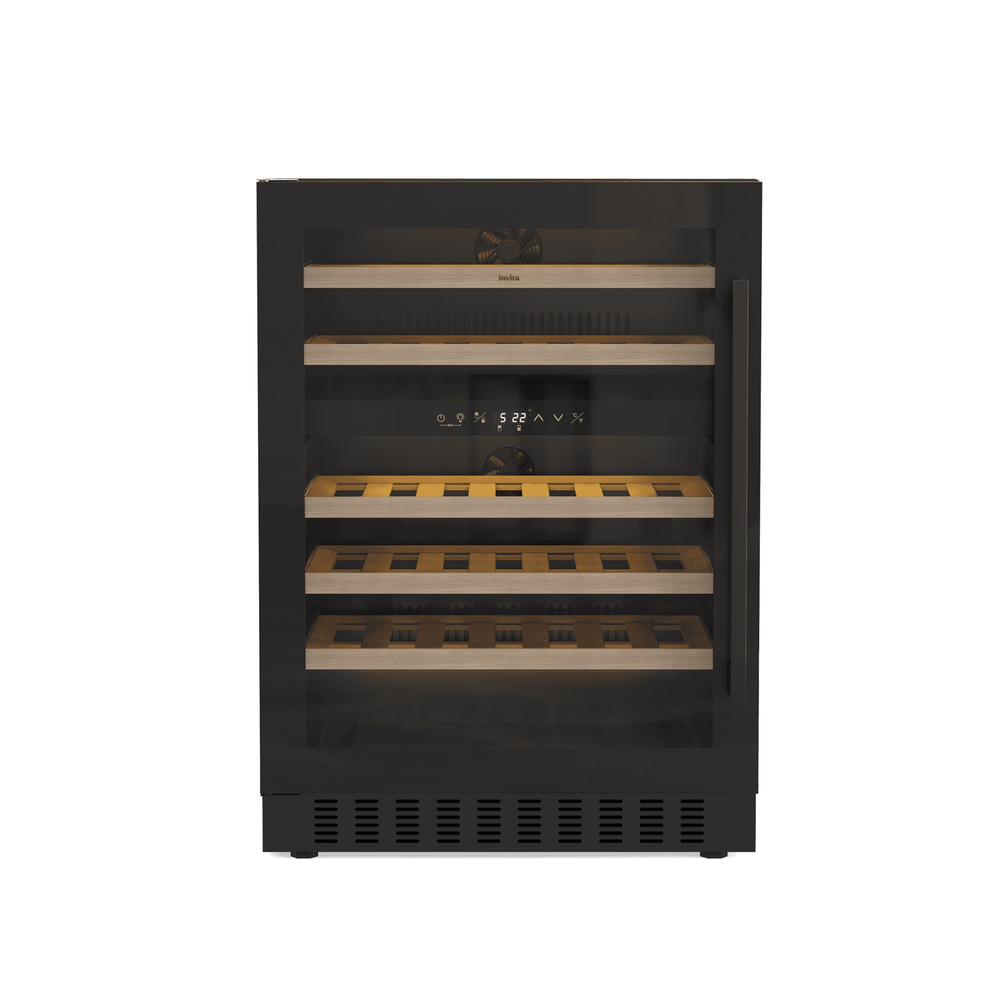 Adega Invita Black Dual Zone Built-In I-CV-2BI-46-VP-2ATA 46 Garrafas 220V