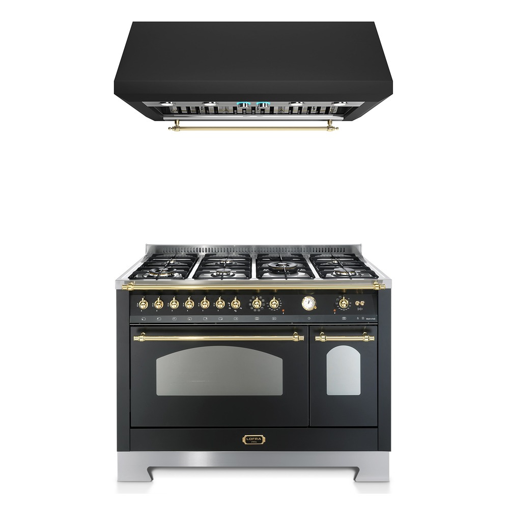 Coifa de Parede Elica New Calabria NEWCAL122NMV2 Vintage 122 cm Preto Fosco 127V - imagem 2