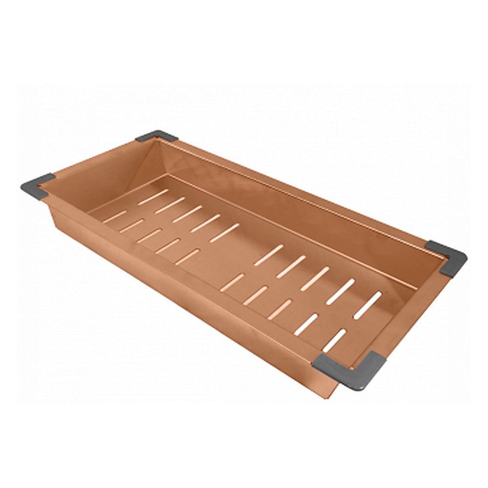 Escorredor Profundo para Cuba Rubinettos CUBACE22 Rose Gold Escovado 43 x 20,5 cm