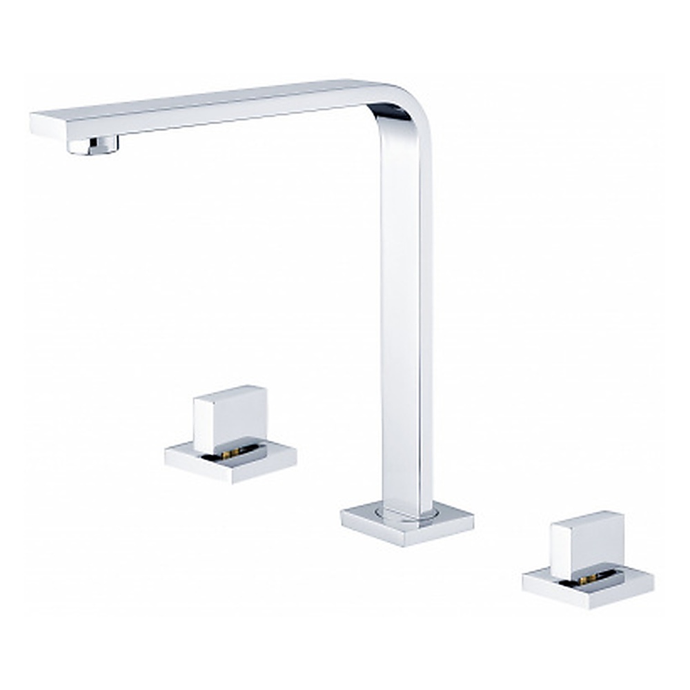Misturador Duplocomando para Lavatório Rubinettos Square RB2052 Cromado com Bica Giratória