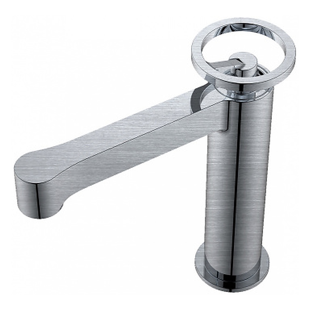 Misturador Monocomando para Lavatório Rubinettos Serena RB6217 Aço Escovado Bica Baixa