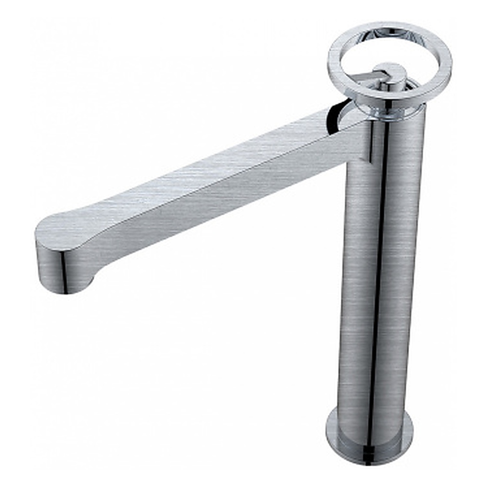 Misturador Monocomando para Lavatório Rubinettos Serena RB6218 Aço Escovado Bica Alta