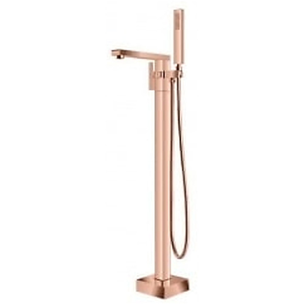 Misturador Monocomando de Coluna para Banheira Rubinettos Square RB82027 Rose Gold
