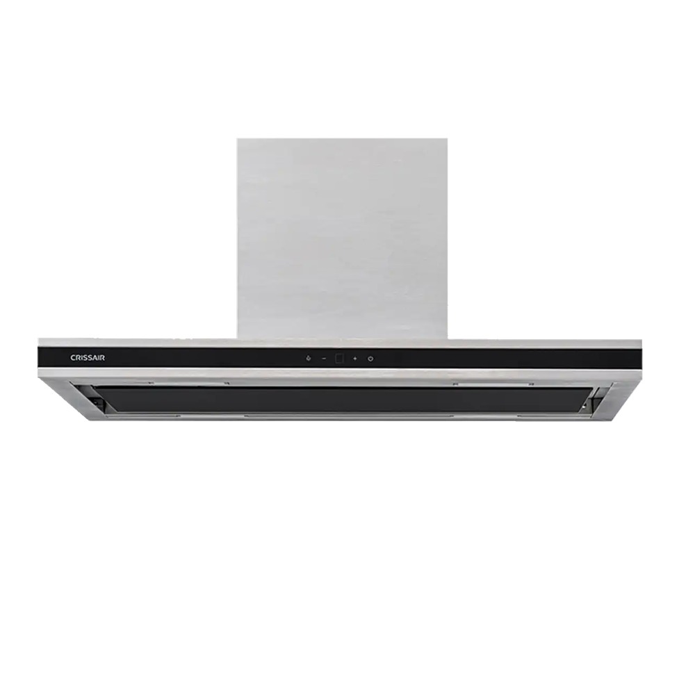 Coifa de Ilha Crissair Soft Isola NI39 Black G5 90 cm Inox e Cristal Preto 220V - imagem 1